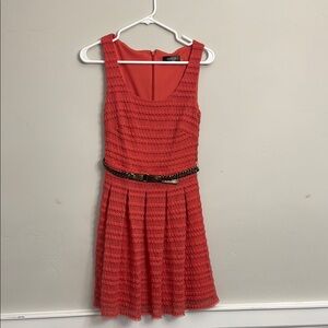 Guess Coral Fit and Flare Mini Dress for Night Out